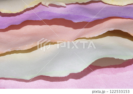 Pastel Rainbow Colour Ripped Torm Paper Background Painted with Watersolou Abstract Pastel Rainbow Colour Ripped Torm Paper Background Painted with Watersolou Abstract 122533153