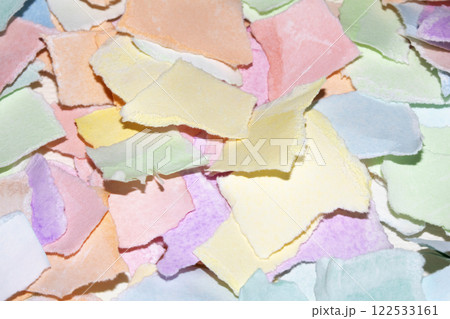 Torn Paper Layers Confetti Colour Delicate Abstract Gentle Texture Background 122533161