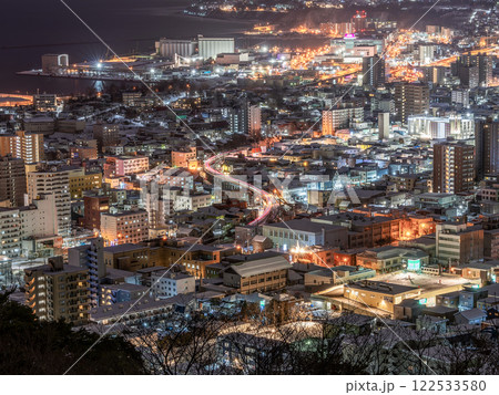 北海道 小樽 毛無山 毛無峠 朝里 夜景 都市景観 北海道 小樽 毛無山 毛無峠 朝里 夜景 都市景観 122533580