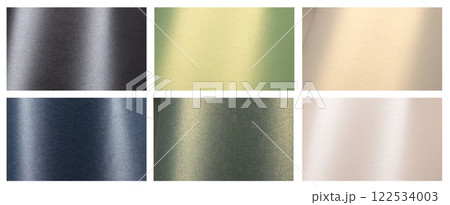 Pearlescent paper background set with metallic gradients in black, green, beige, golden, blue, and Pearlescent paper background set with metallic gradients in black, green, beige, golden, blue, and 122534003