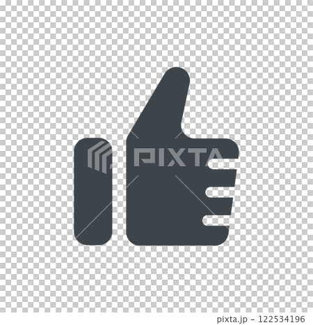 Rounded simple good button icon rating high rating like OK 122534196
