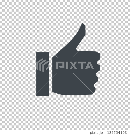 Simple angular good button icon Rating High rating Like Got it 122534198