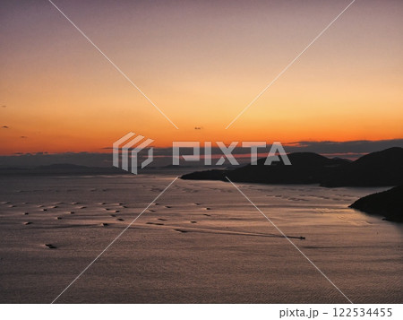 万葉の岬から見る播磨灘の夕景 122534455