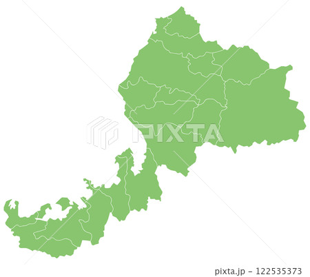 分割できる福井県地図 122535373