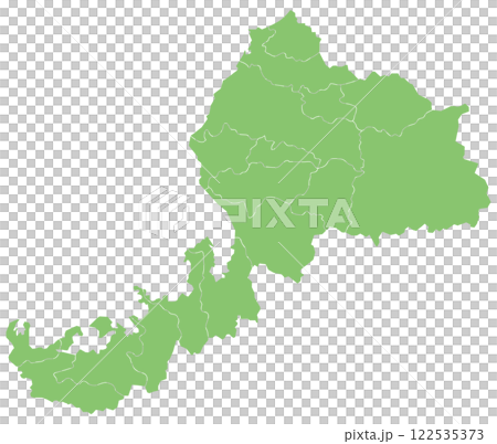 分割できる福井県地図 122535373