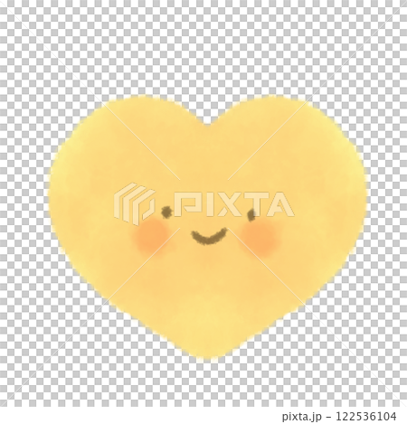 Cute face and heart illustration 122536104