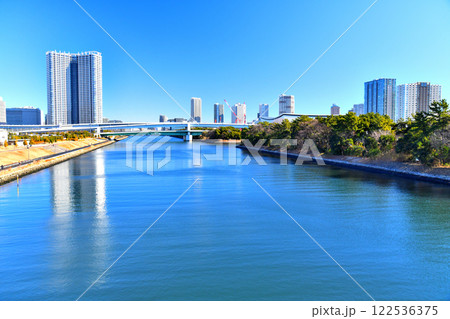 有明北橋／東雲運河より木遣り橋方面を望む(東京都江東区)【2025.1】 122536375