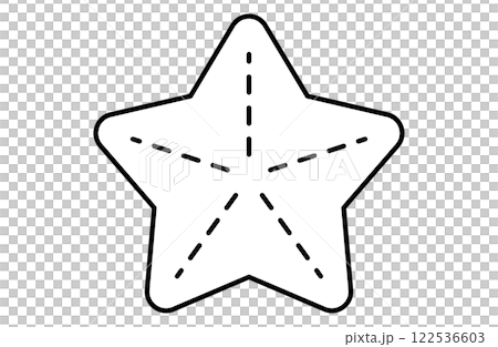 ヒトデのシンプルアイコンベクターイラスト 海 122536603
