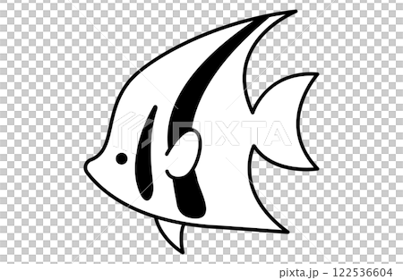 Angelfish simple icon vector illustration Fish Sea 122536604