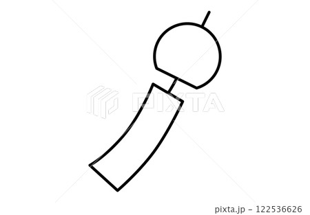 風鈴のシンプルアイコンベクターイラスト 風鈴のシンプルアイコンベクターイラスト 122536626