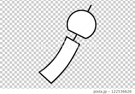 風鈴のシンプルアイコンベクターイラスト 風鈴のシンプルアイコンベクターイラスト 122536626