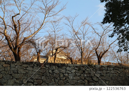 朝焼けの光の中に佇む国の史跡・津山城(岡山県津山市)備中櫓 朝焼けの光の中に佇む国の史跡・津山城(岡山県津山市)備中櫓 122536763