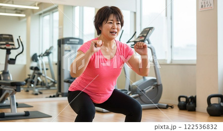 運動する女性 122536832