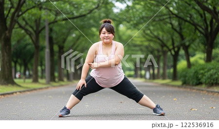 運動する女性 122536916