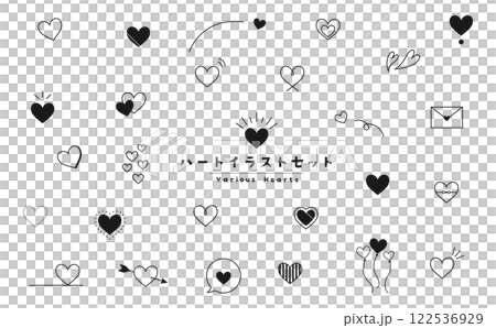 心臟插畫集_單色 122536929