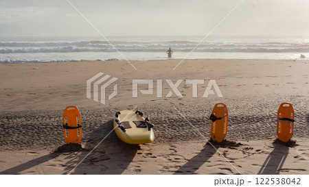 Lifeguard Rescue Board Buoys Beach Ocean Lifeguard Rescue Board Buoys Beach Ocean 122538042