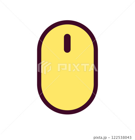Computer Mouse Icon Vector Illustration. Computer Mouse Lineal Color Icon 122538043