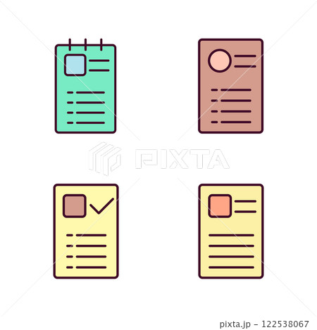 CV Icon Vector Illustration. CV Lineal Color Icon CV Icon Vector Illustration. CV Lineal Color Icon 122538067