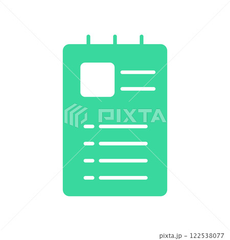 Flat CV Icon Symbol Vector Illustration Flat CV Icon Symbol Vector Illustration 122538077