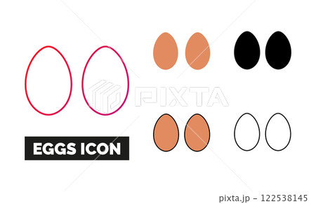 Egg Icon Set Vector Illustration Egg Icon Set Vector Illustration 122538145