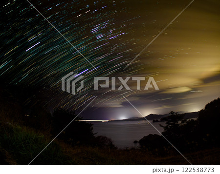 海と星を長秒露光で撮影 海と星を長秒露光で撮影 122538773