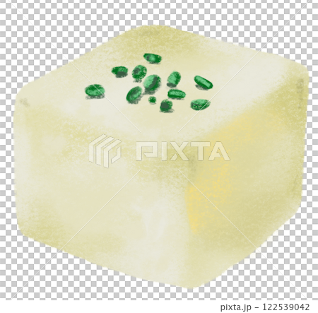 White tofu soy bean curd plant base meal Asian delicay healthy food hand illustration White tofu soy bean curd plant base meal Asian delicay healthy food hand illustration 122539042