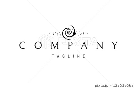 Vector logo with an abstract image of a black hole in the form of a whirlpool. Vector logo with an abstract image of a black hole in the form of a whirlpool. 122539568
