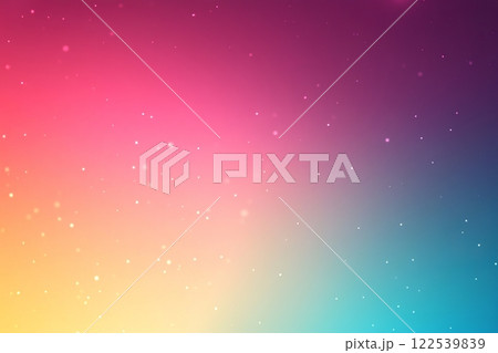 Colorful gradient background with soft glowing particles creating dreamy atmosphere during twilight hours 122539839