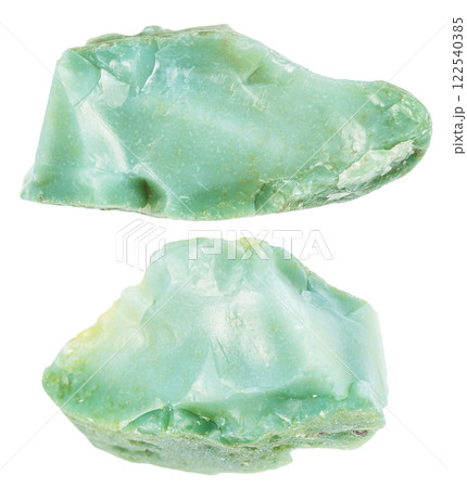 samples of raw chrysoprase minerals isolated samples of raw chrysoprase minerals isolated 122540385