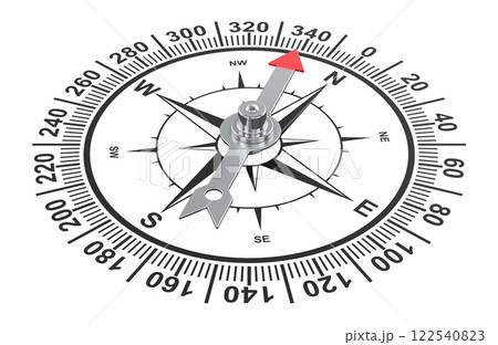 Dial of the compass with the wind rose, 3D rendering 122540823