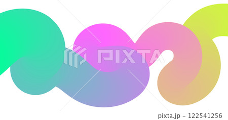 wavy colorful gradient shape. Vector illustration 122541256