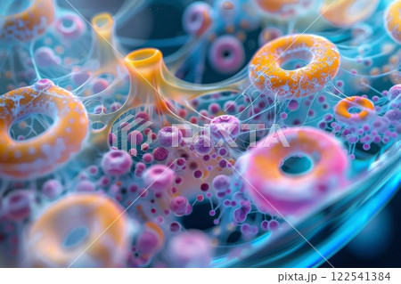 Detailed close up of mold and bacterial colonies growing, displaying intricate networks Detailed close up of mold and bacterial colonies growing, displaying intricate networks 122541384