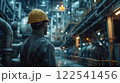 Industrial worker on site view technology plant manufacturing operation engineering. 122541456