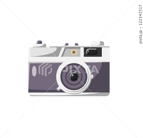 Camera Flat Illustration. Clean and Shiny Icon Design Elements with Shadow on Isolated White Background 122541517