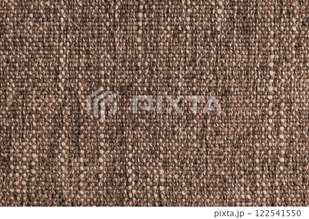 Brown Jacquard fabric with large loose woven, coarse weave texture background 122541550
