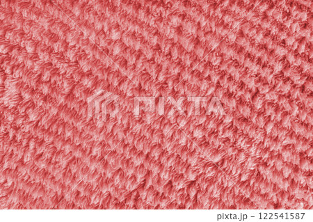 Terry cloth, diagonal stirped red towel texture. Soft textile bath, beach microfiber material Terry cloth, diagonal stirped red towel texture. Soft textile bath, beach microfiber material 122541587