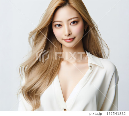 白いブラウスの美女 122541882