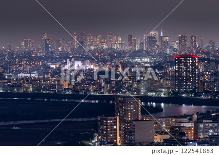 《東京都》東京都心・新宿方面をのぞむ夜景 122541883