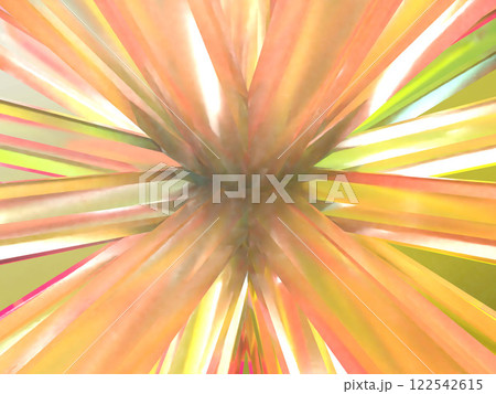 放射状に広がる結晶の花の3Dイラストレーション 122542615