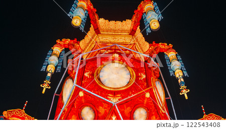 Beijing, China. Palace Lantern Reunion. On Chinese Lantern Festival, People Will Hang Red Lantern, Which Symbolizes Family Reunion. Zigong Lantern Festival In Beijing. Festival In Beijing Garden Expo 122543408