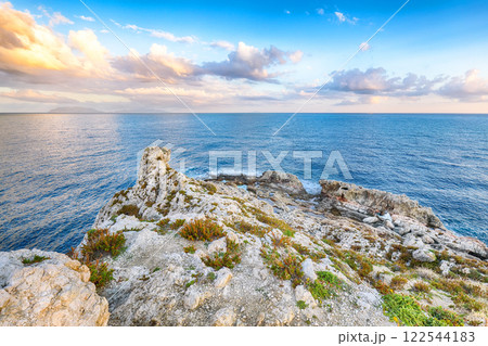 Awesome spring view on the the cape Milazzo panorama of nature reserve. Awesome spring view on the the cape Milazzo panorama of nature reserve. 122544183