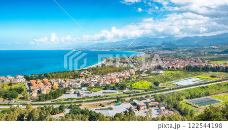 Amazing panoramic view on the the Olivieri city. 122544198
