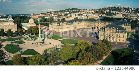 Schlossplatz in Stuttgart, Germany, travel panoramic landscape 122544980