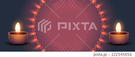 decorative diwali banner realistic design 122545058