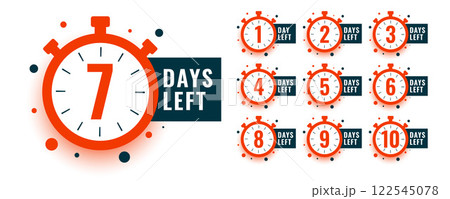 countdown timer number of days left with clock countdown timer number of days left with clock 122545078