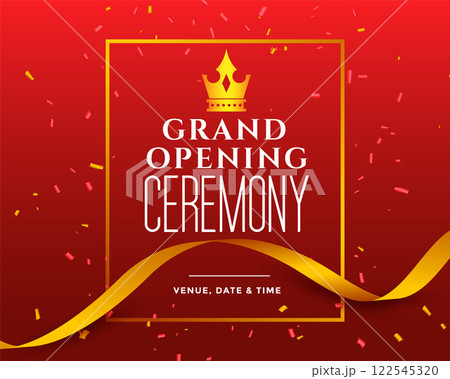 grand opening ceremony invitation banner template grand opening ceremony invitation banner template 122545320