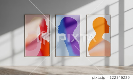 Wall Poster Mockup Set For Your Design 122546229