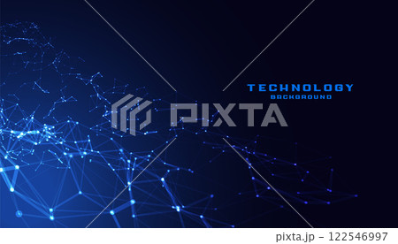 technology low poly mesh connection network background 122546997