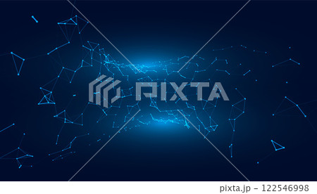 technology background with low poly network mesh connection technology background with low poly network mesh connection 122546998