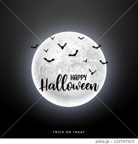 realistic moon with flying bats halloween scene realistic moon with flying bats halloween scene 122547425